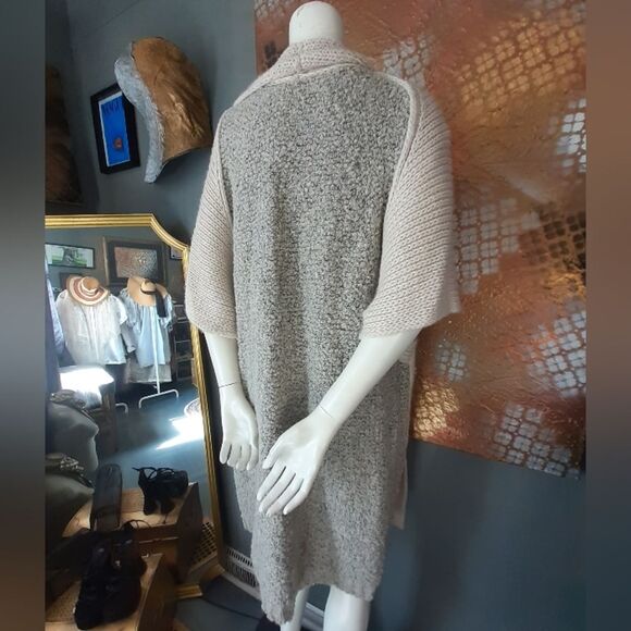 Elan Cream Open-Front Sweater Cardigan - Picture 2 of 15